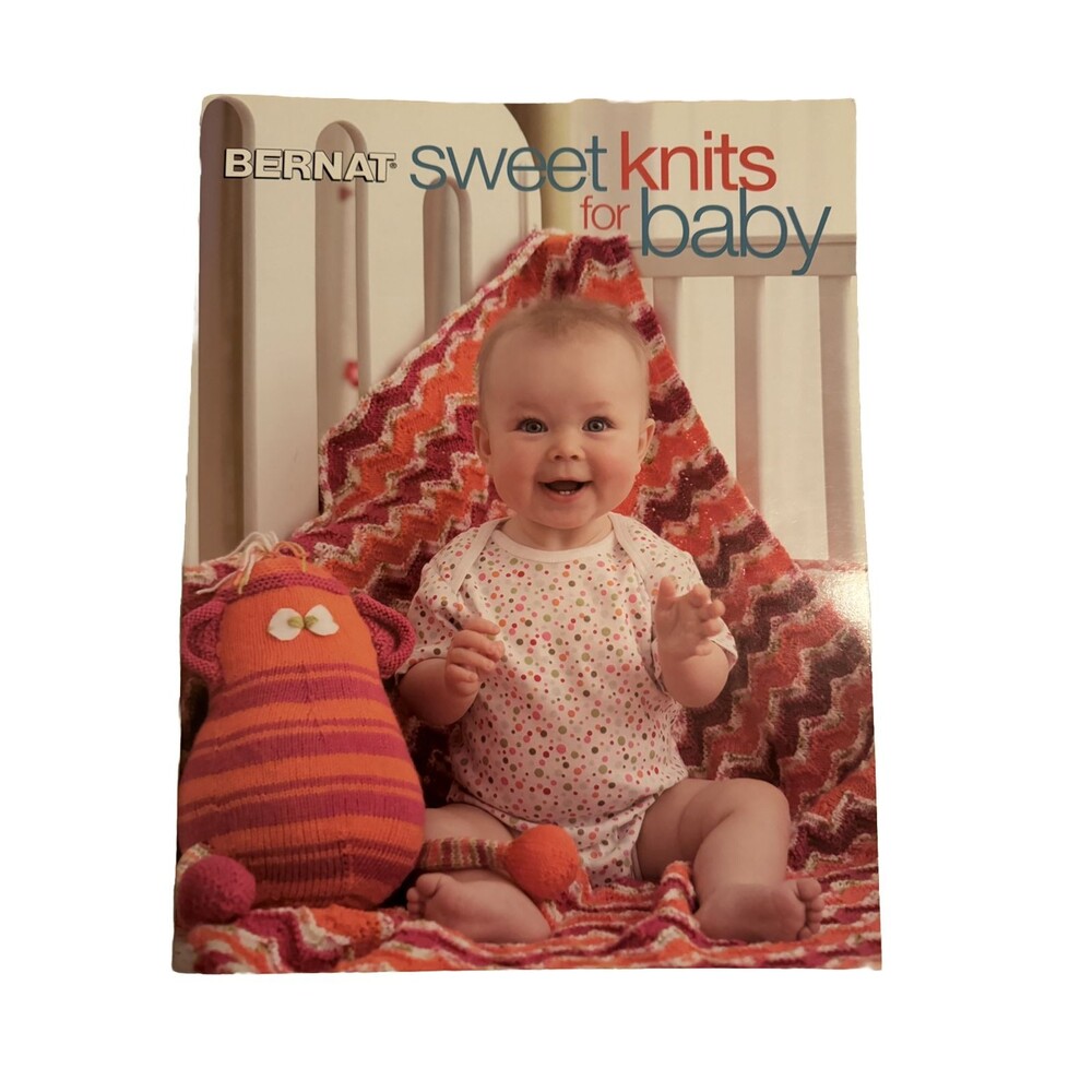 Bernat Sweet Knits for Baby Paperback Bernat Pattern Book Jacket Blanket Toy